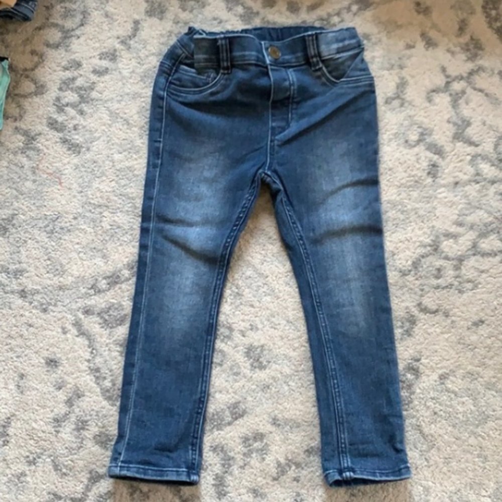 H&M Super Soft Skinny Fit Jeans Kids Mid Denim Wash SZ Girls 2T/3T NEW - Picture 8 of 12